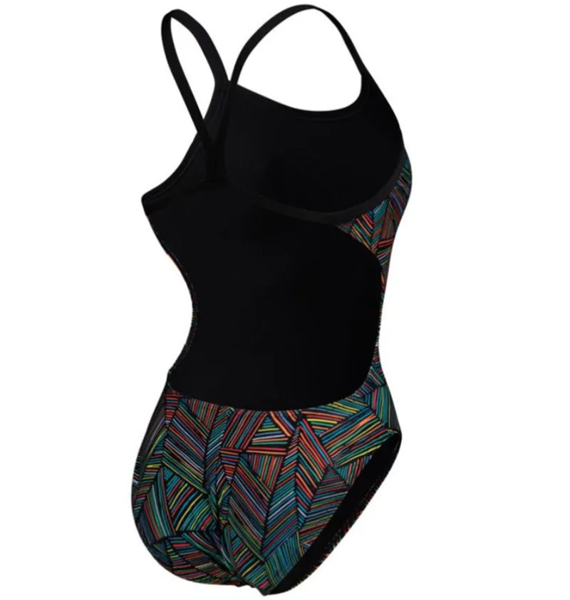 Arena Women's Overview Challenge Back Swimsuit Black/Multi-2